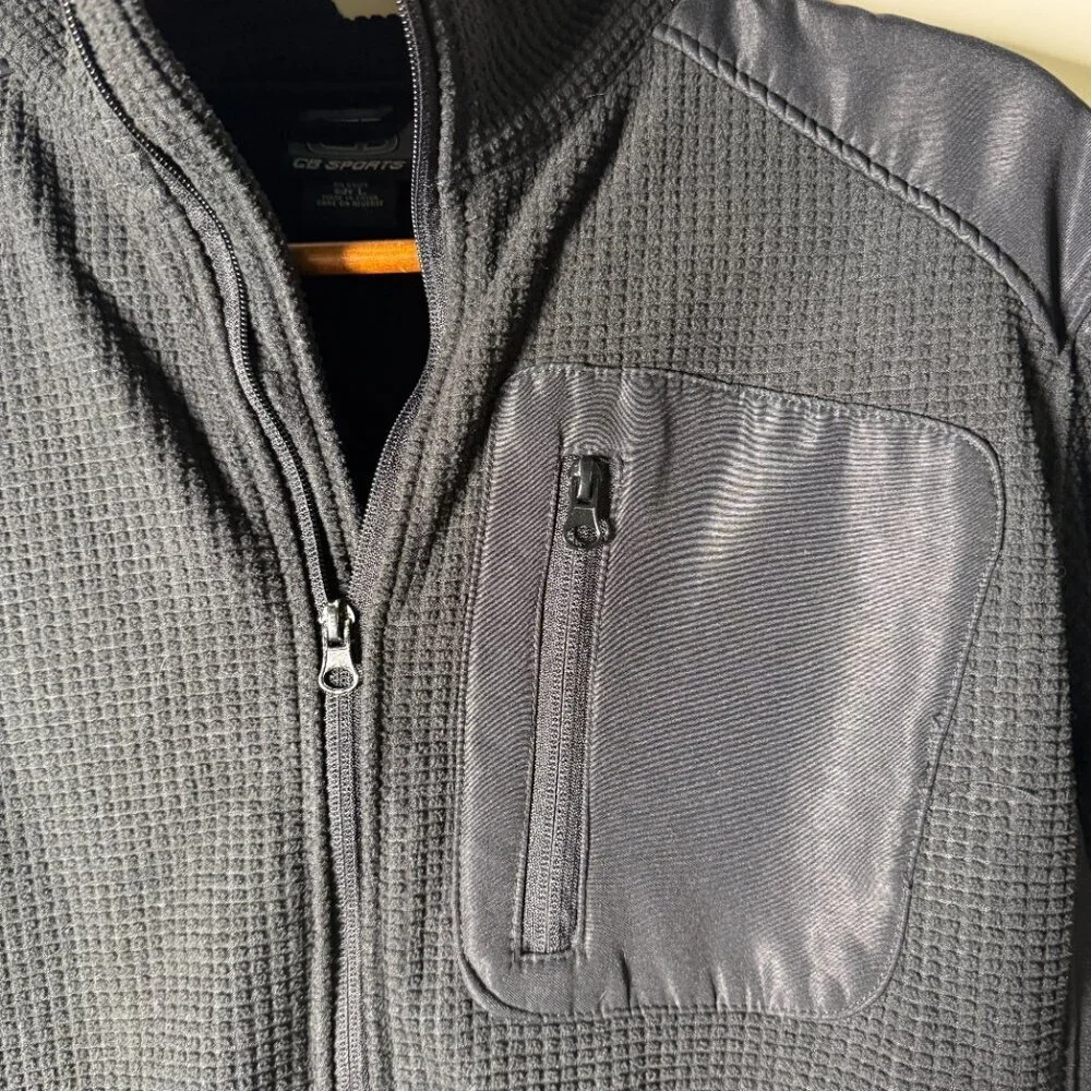 CB Sports Jacket Full Zip Black Size Large